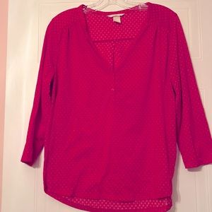 Red Long Sleeve Top
